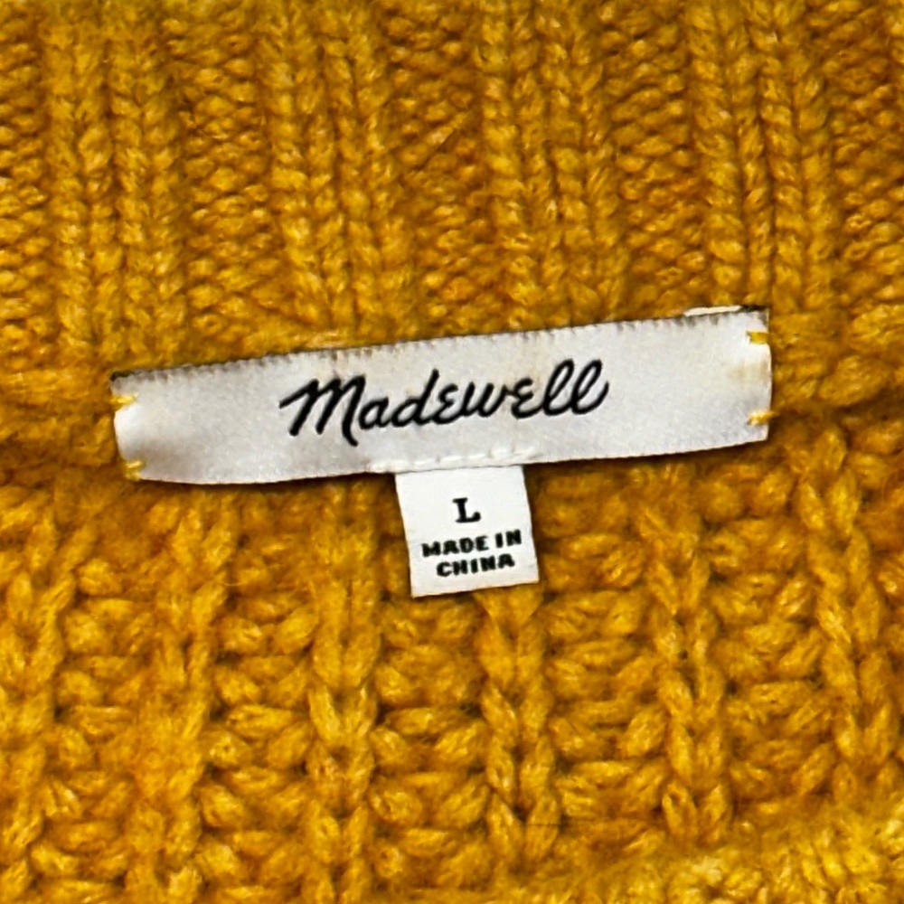 Madewell Everett Cable-Knit Pullover Sweater Must… - image 2